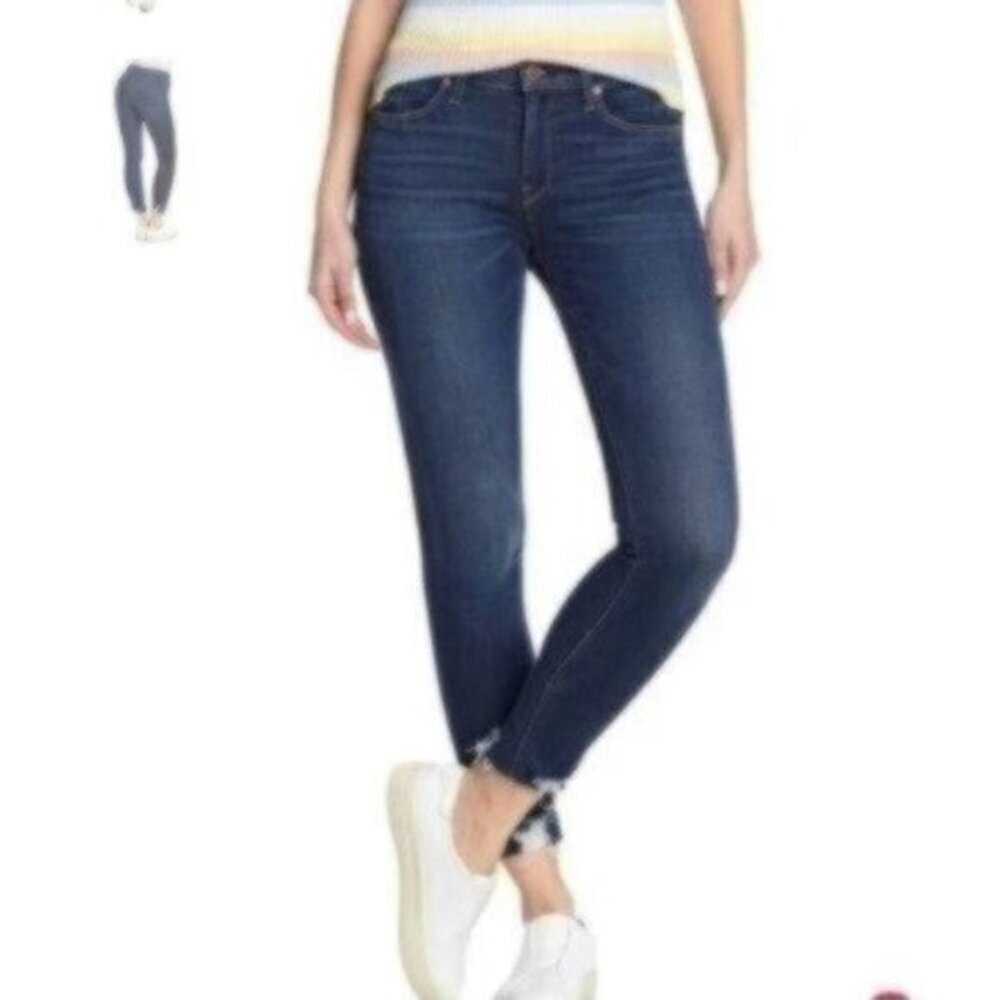 NWOT Hudson Nico Midrise Super Skinny Distressed Hem Jeans